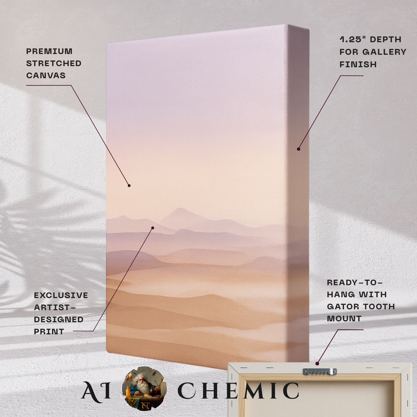 Surreal Perspective Forest Canvas | Geometric Nature Wall Art Print