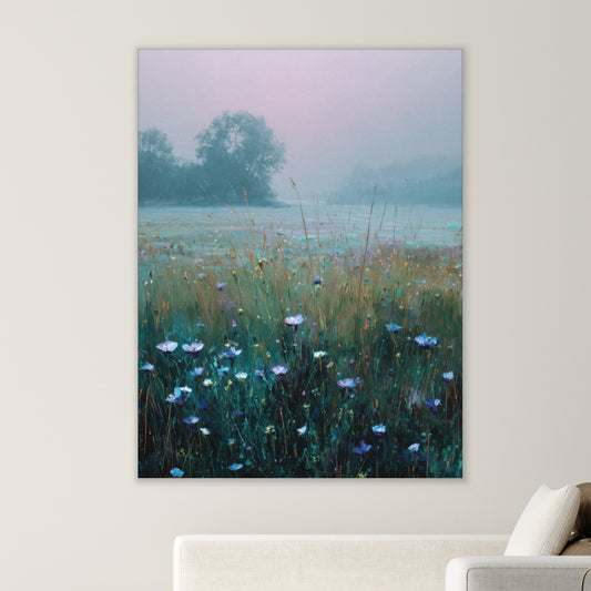 Wildflower Meadow Canvas Print – Botanical Wall Art | Cottagecore Floral Home Decor