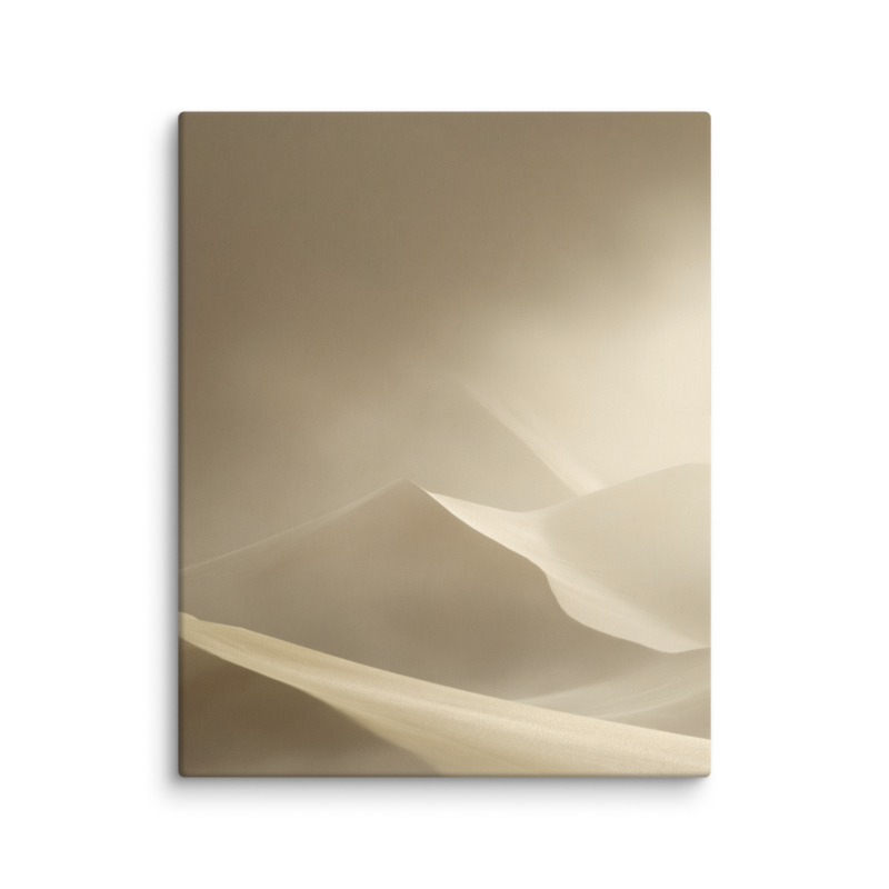 Sand Dune Canvas Print – Japandi Minimalist Wall Art | Neutral Wabi-Sabi Home Decor