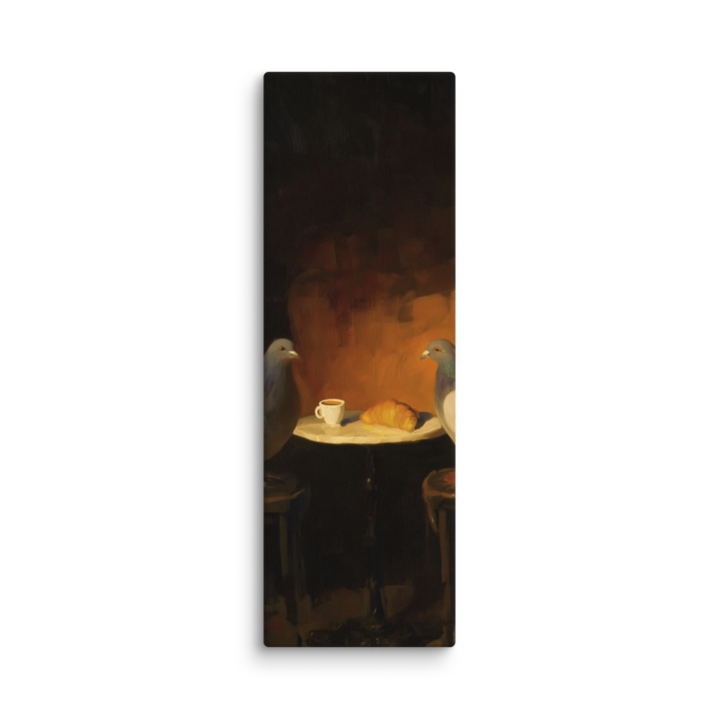 The Negotiation – Pigeon Bistro Canvas Print