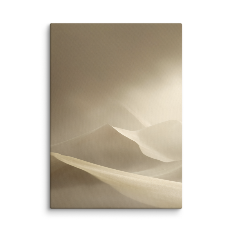 Sand Dune Canvas Print – Japandi Minimalist Wall Art | Neutral Wabi-Sabi Home Decor