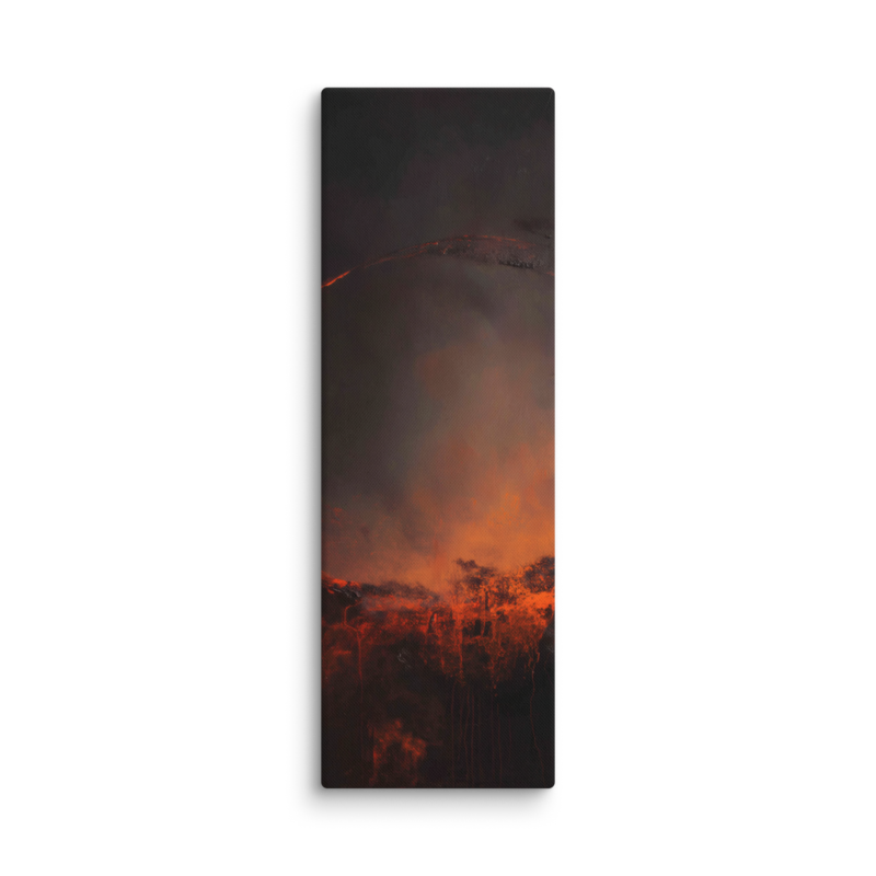 Eclipse Canvas Print – Dark Abstract Solar Ring Wall Art | Moody Cosmic Home Decor