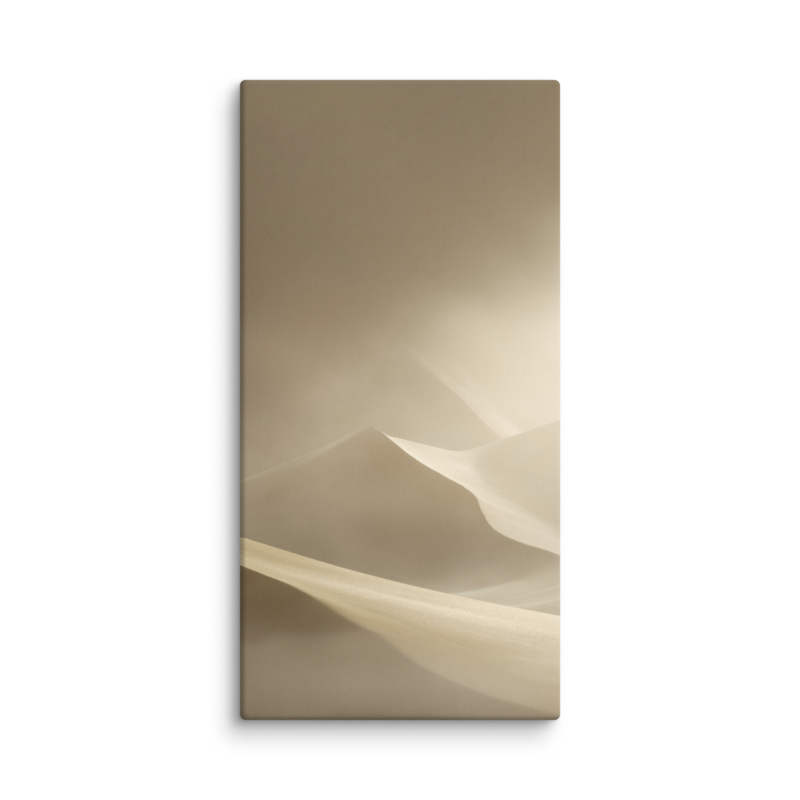 Sand Dune Canvas Print – Japandi Minimalist Wall Art | Neutral Wabi-Sabi Home Decor