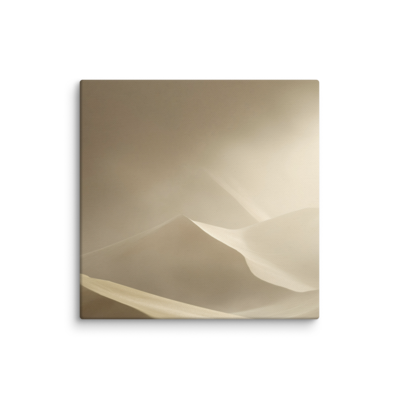 Sand Dune Canvas Print – Japandi Minimalist Wall Art | Neutral Wabi-Sabi Home Decor
