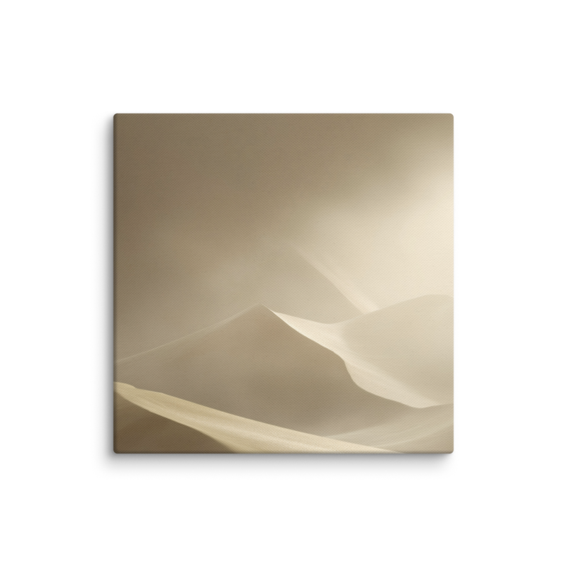 Sand Dune Canvas Print – Japandi Minimalist Wall Art | Neutral Wabi-Sabi Home Decor