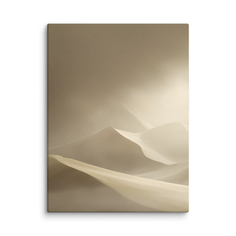Sand Dune Canvas Print – Japandi Minimalist Wall Art | Neutral Wabi-Sabi Home Decor