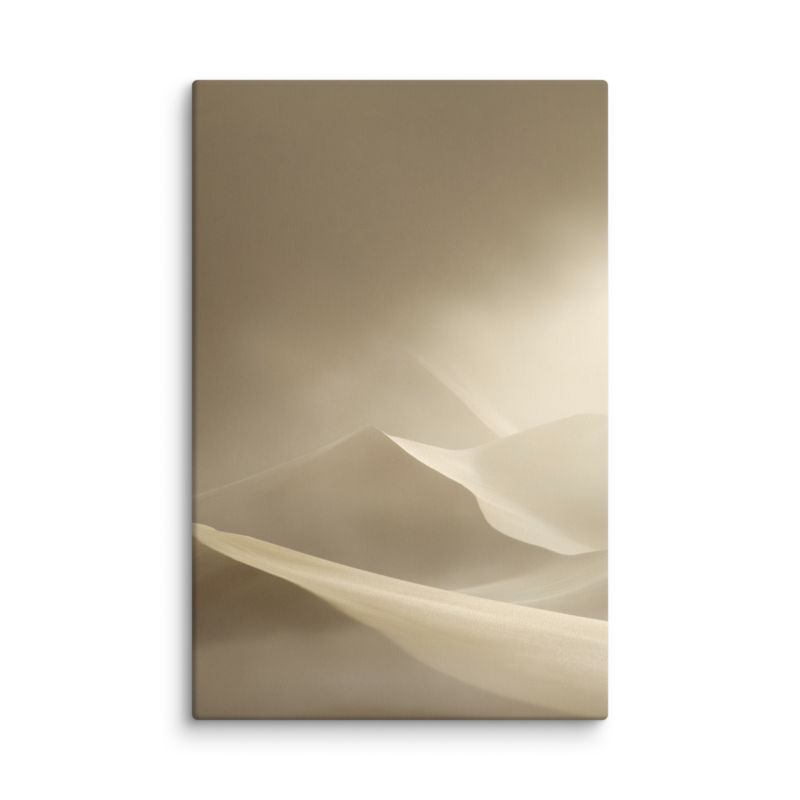 Sand Dune Canvas Print – Japandi Minimalist Wall Art | Neutral Wabi-Sabi Home Decor