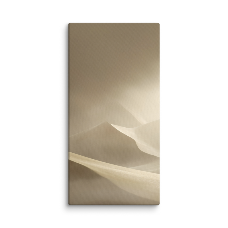 Sand Dune Canvas Print – Japandi Minimalist Wall Art | Neutral Wabi-Sabi Home Decor