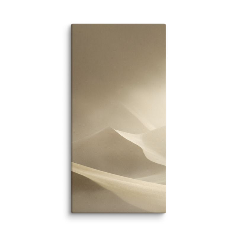 Sand Dune Canvas Print – Japandi Minimalist Wall Art | Neutral Wabi-Sabi Home Decor