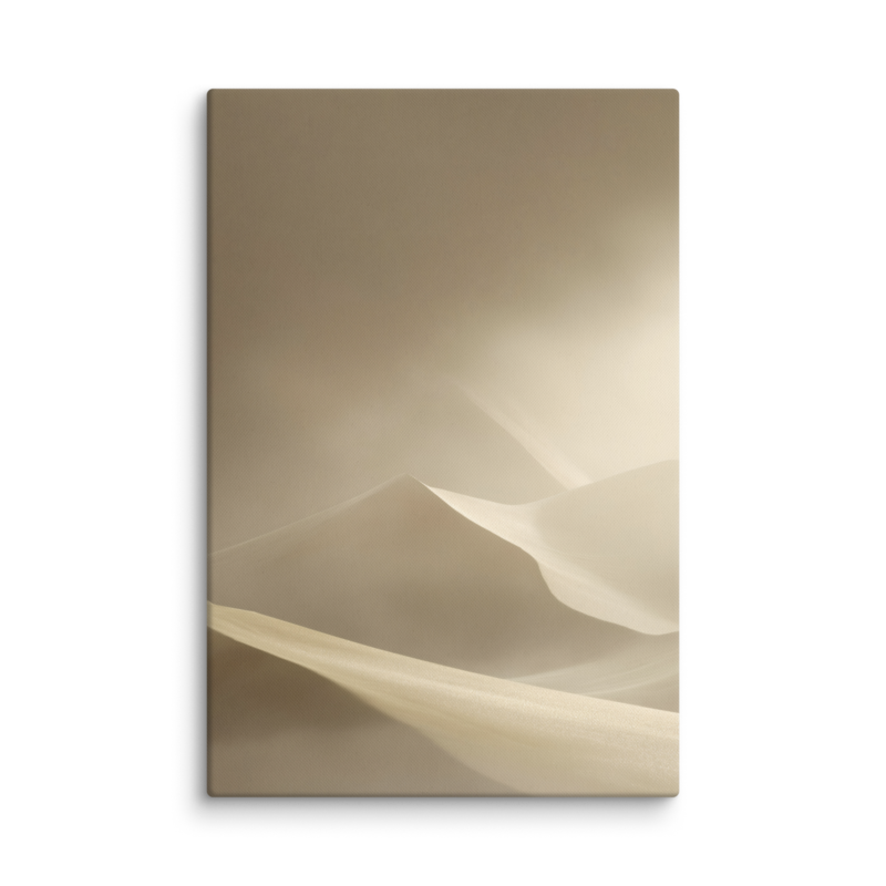 Sand Dune Canvas Print – Japandi Minimalist Wall Art | Neutral Wabi-Sabi Home Decor