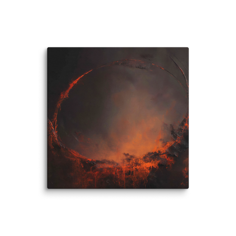 Eclipse Canvas Print – Dark Abstract Solar Ring Wall Art | Moody Cosmic Home Decor