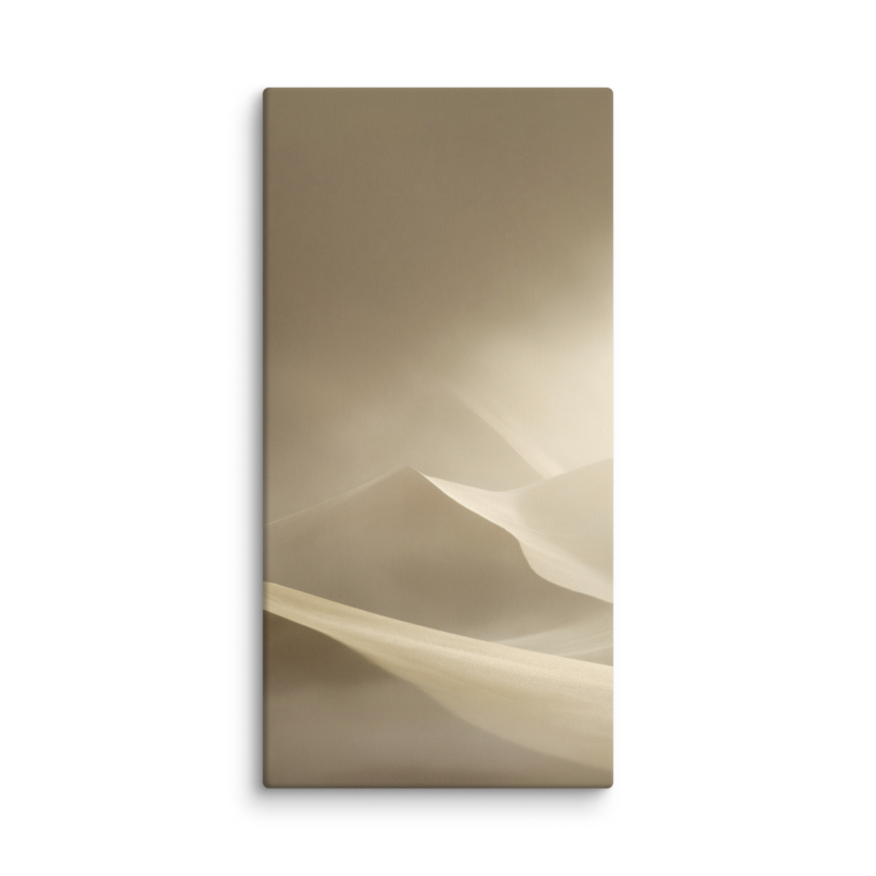 Sand Dune Canvas Print – Japandi Minimalist Wall Art | Neutral Wabi-Sabi Home Decor