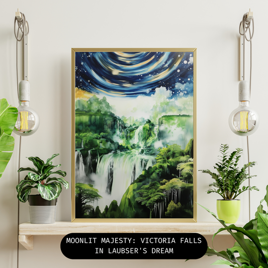 Moonlit Majesty: Victoria Falls in Laubser's Dream