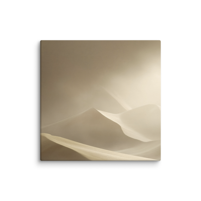 Sand Dune Canvas Print – Japandi Minimalist Wall Art | Neutral Wabi-Sabi Home Decor