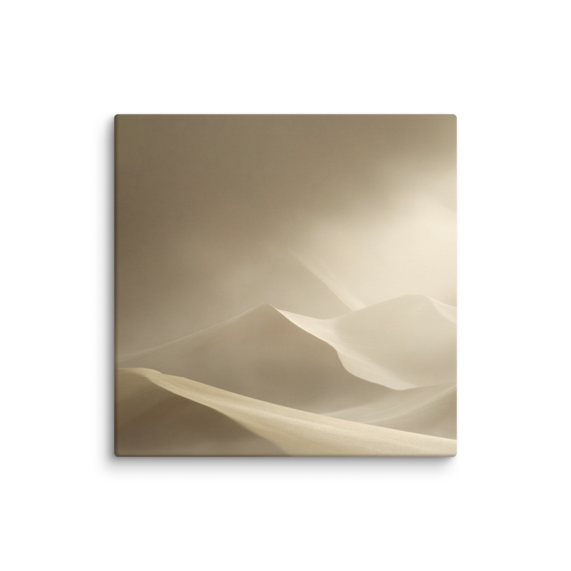 Sand Dune Canvas Print – Japandi Minimalist Wall Art | Neutral Wabi-Sabi Home Decor