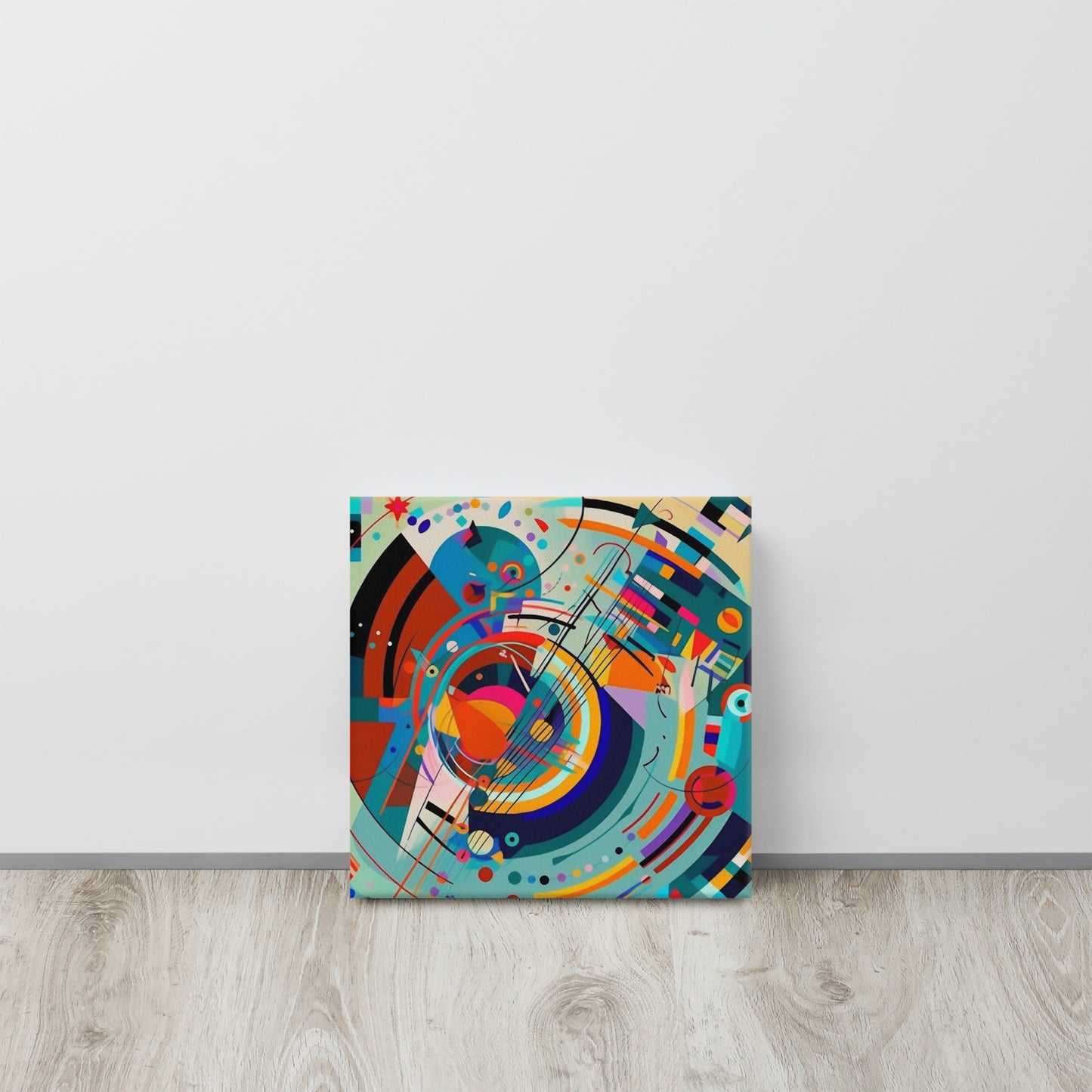 "Symphony of Silence": Kandinsky-Inspired Abstract AI Art Canvas Print