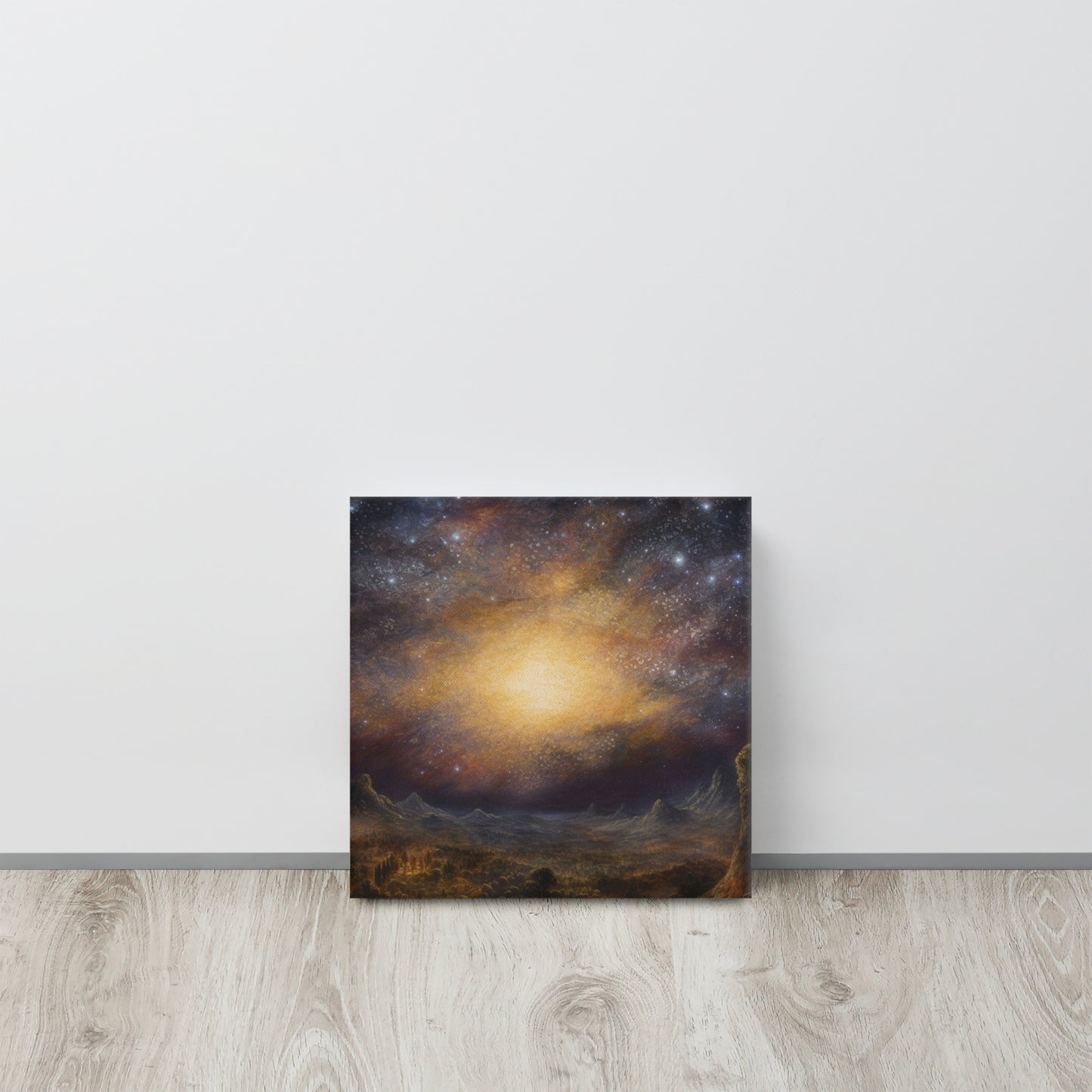 "Cosmic Waltz" - Canvas Print Inspired by Samuel Palmer's Visionary Art