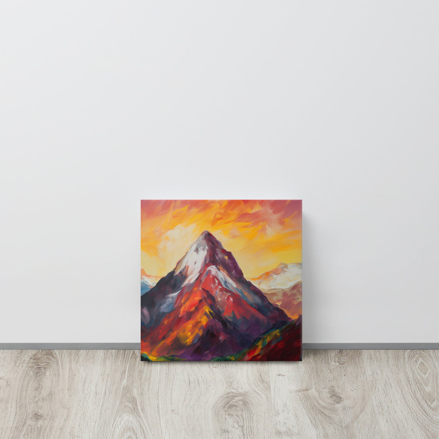 "Mystic Himalayas": An Expressionist Journey - Edvard Munch Inspired Canvas Print