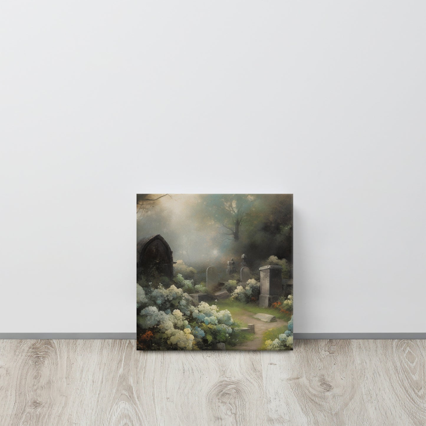 "Cemetery Bloom" - George Inness Inspired Tonalist Canvas Print