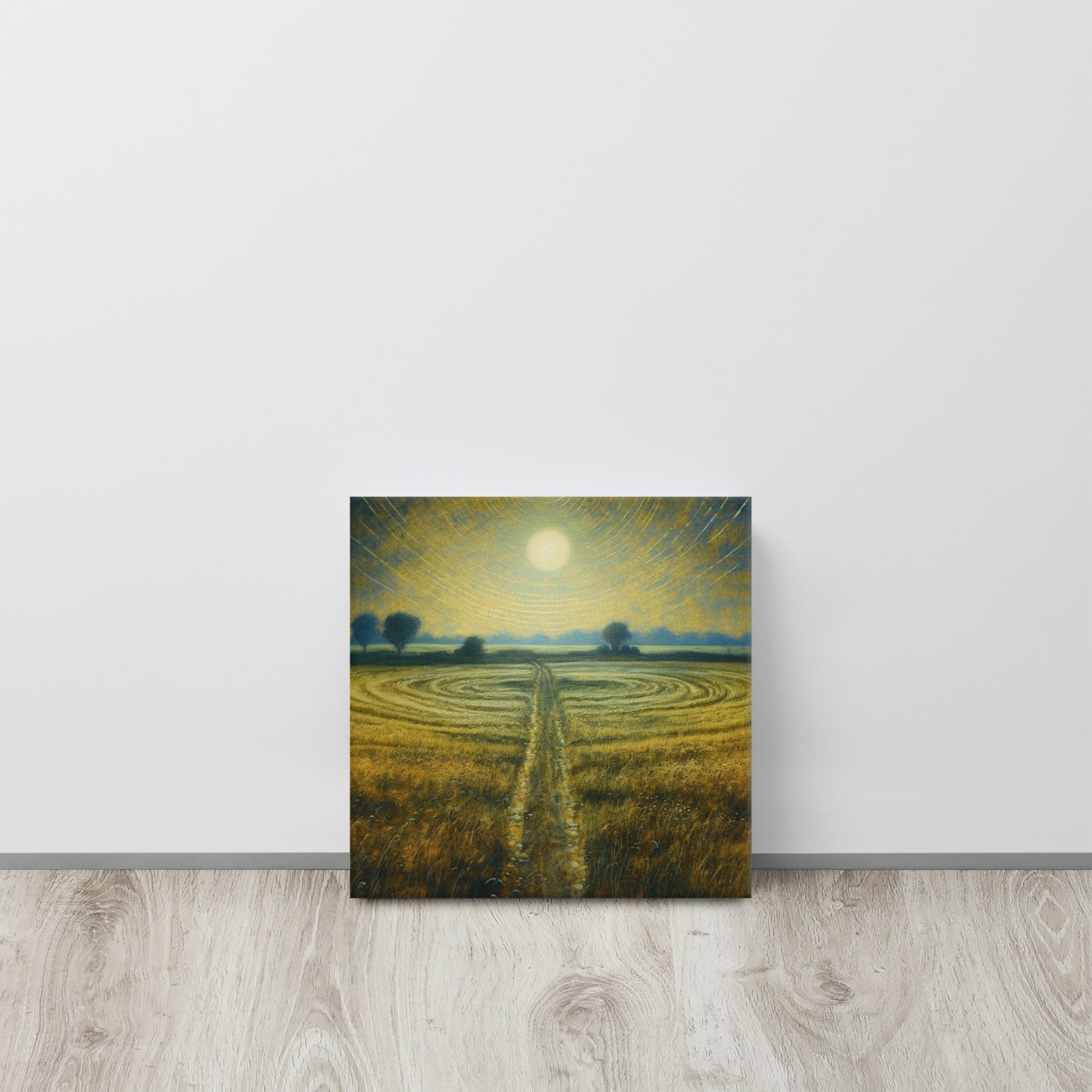 Celestial Harvest: J.M.W. Turner-Inspired Moonlit Field Canvas Print - A Perfect Blend of Art and Mystery for a Contemporary Interior