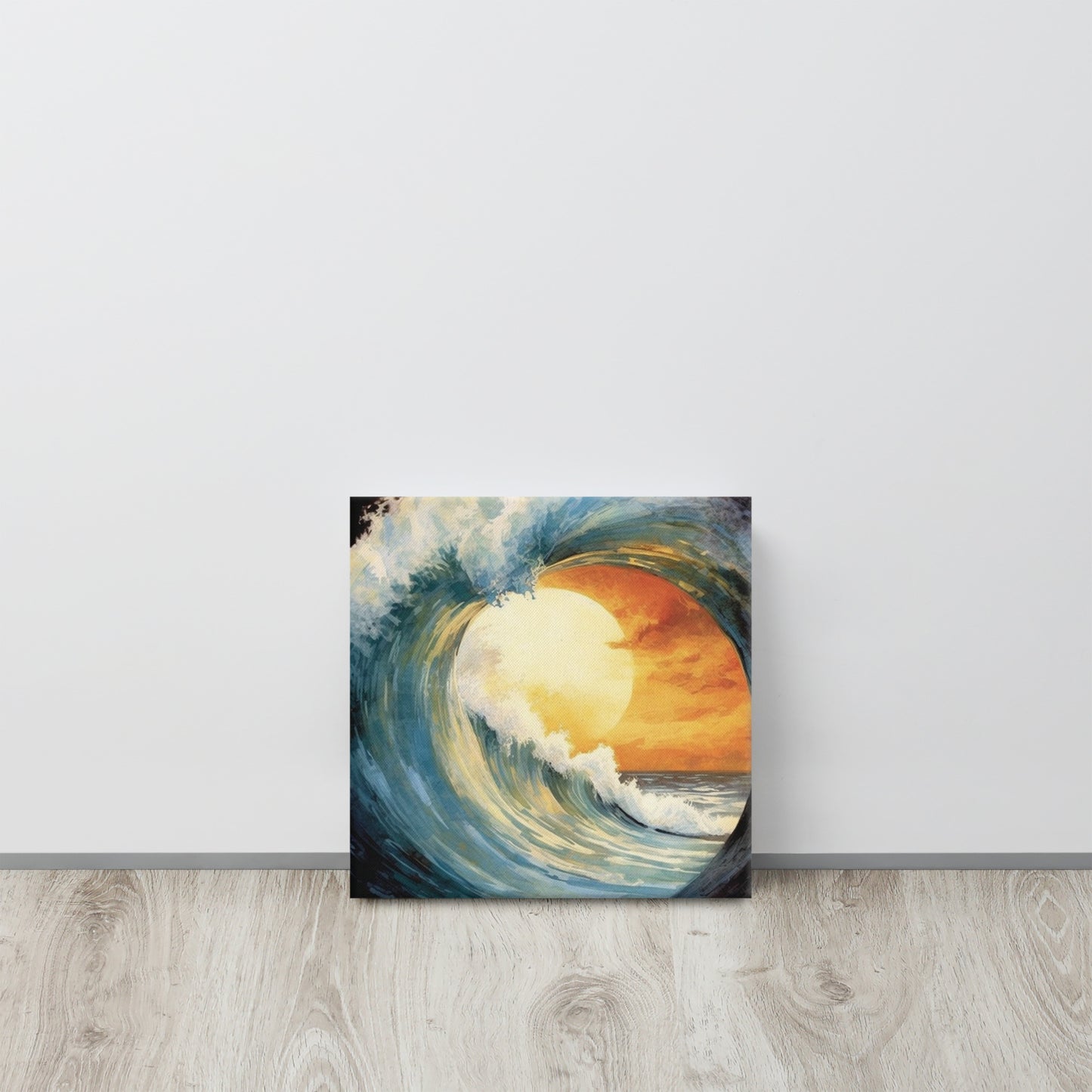 Inside The Barrel: Winslow Homer Inspired Barrel Wave Canvas Print