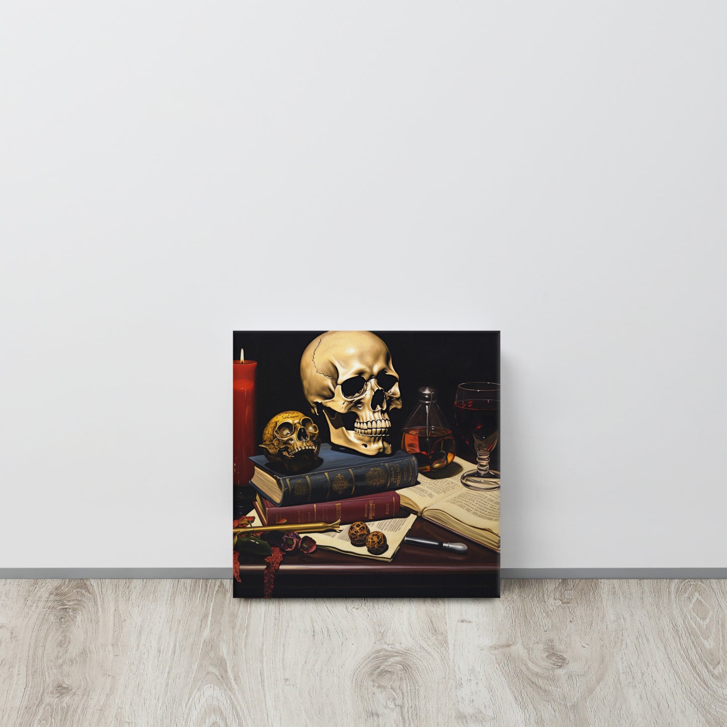 Vanitas Reimagined: A Caravaggio-Inspired Ultra Realistic Oil Painting Canvas Print