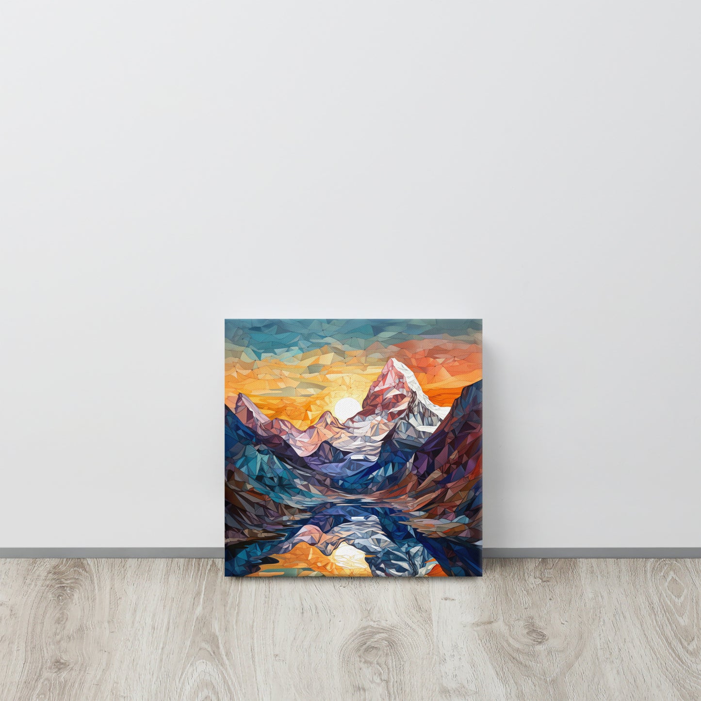 Mystic Annapurna: Escher-Inspired Abstract Canvas Art