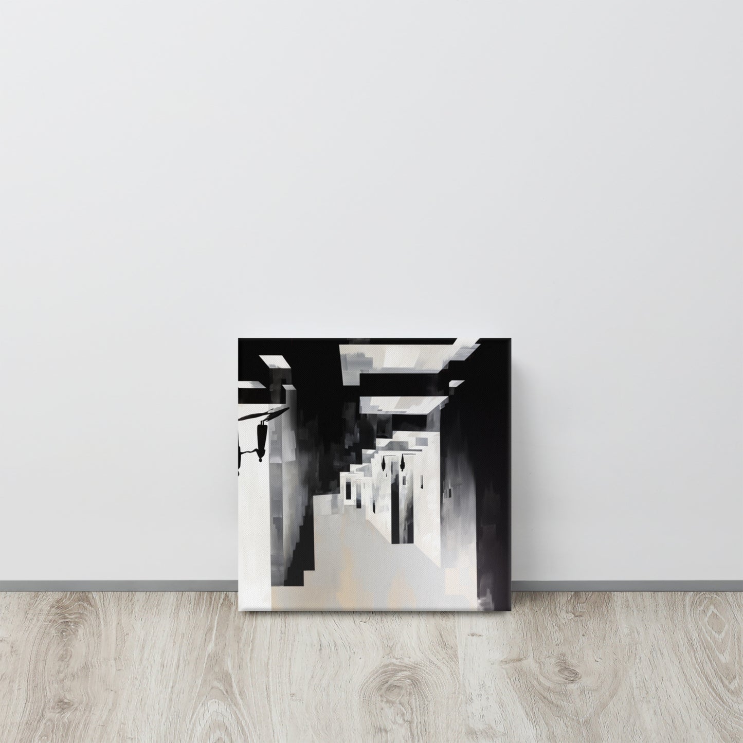 Shadowed Realities: Picasso-Inspired Minimalist Chiaroscuro Canvas Print