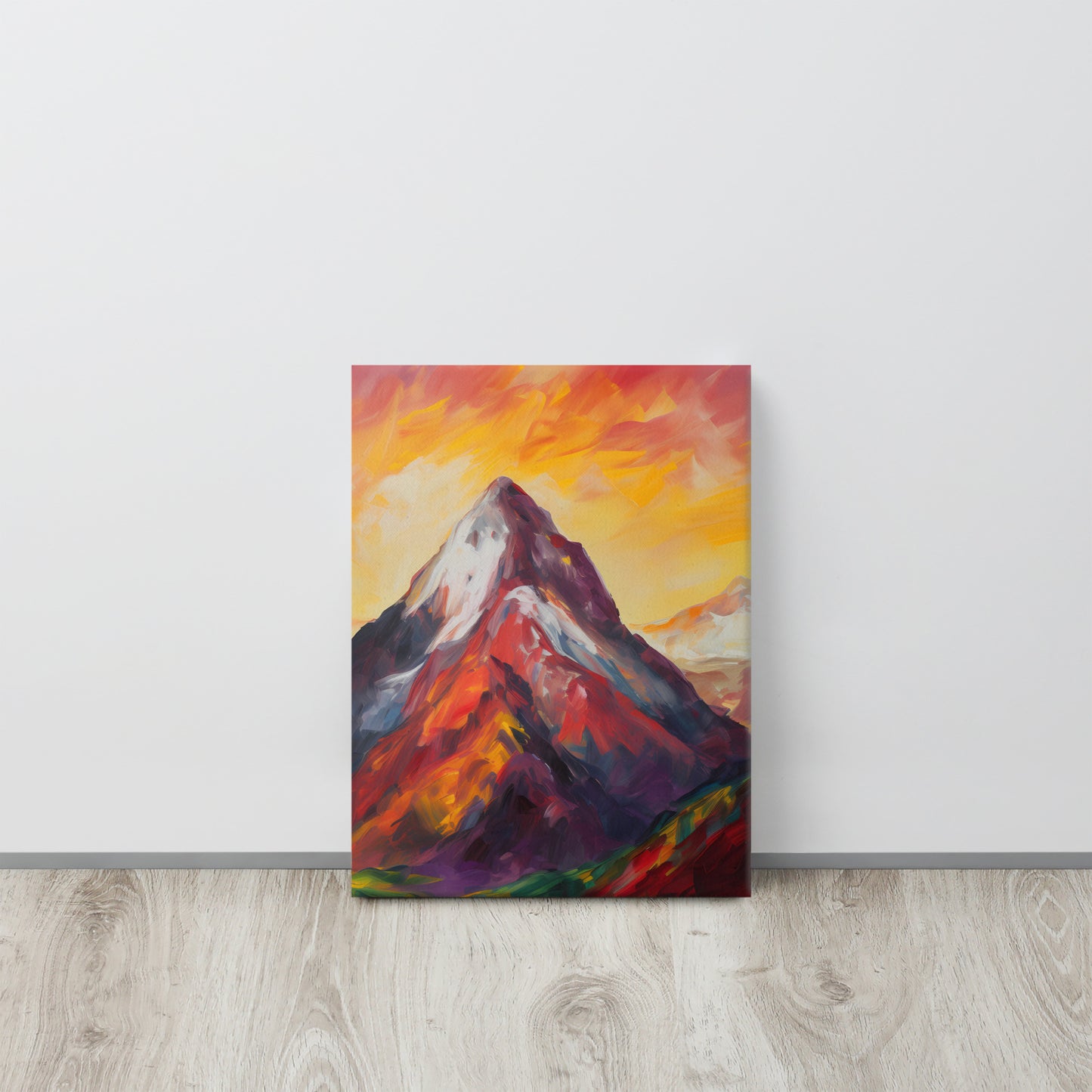 "Mystic Himalayas": An Expressionist Journey - Edvard Munch Inspired Canvas Print