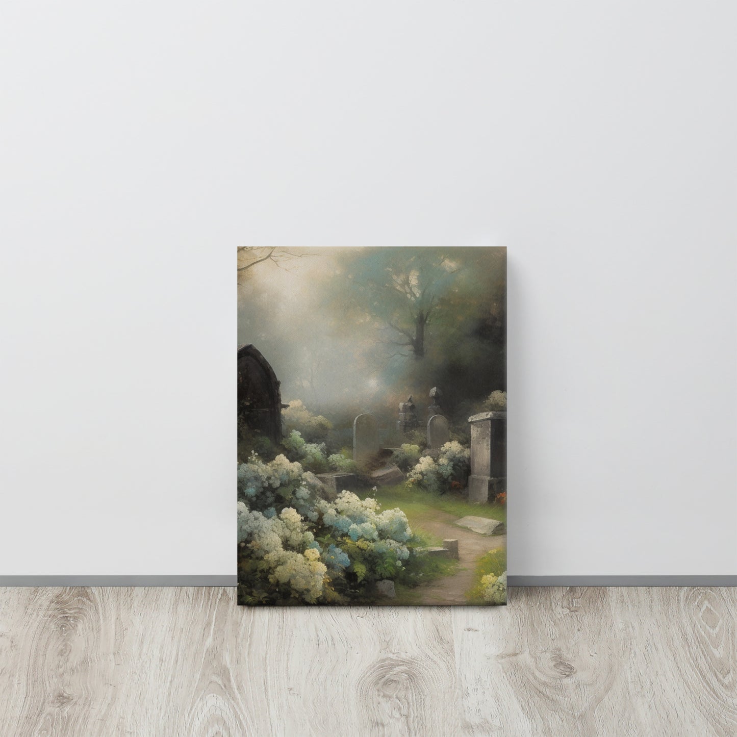 "Cemetery Bloom" - George Inness Inspired Tonalist Canvas Print