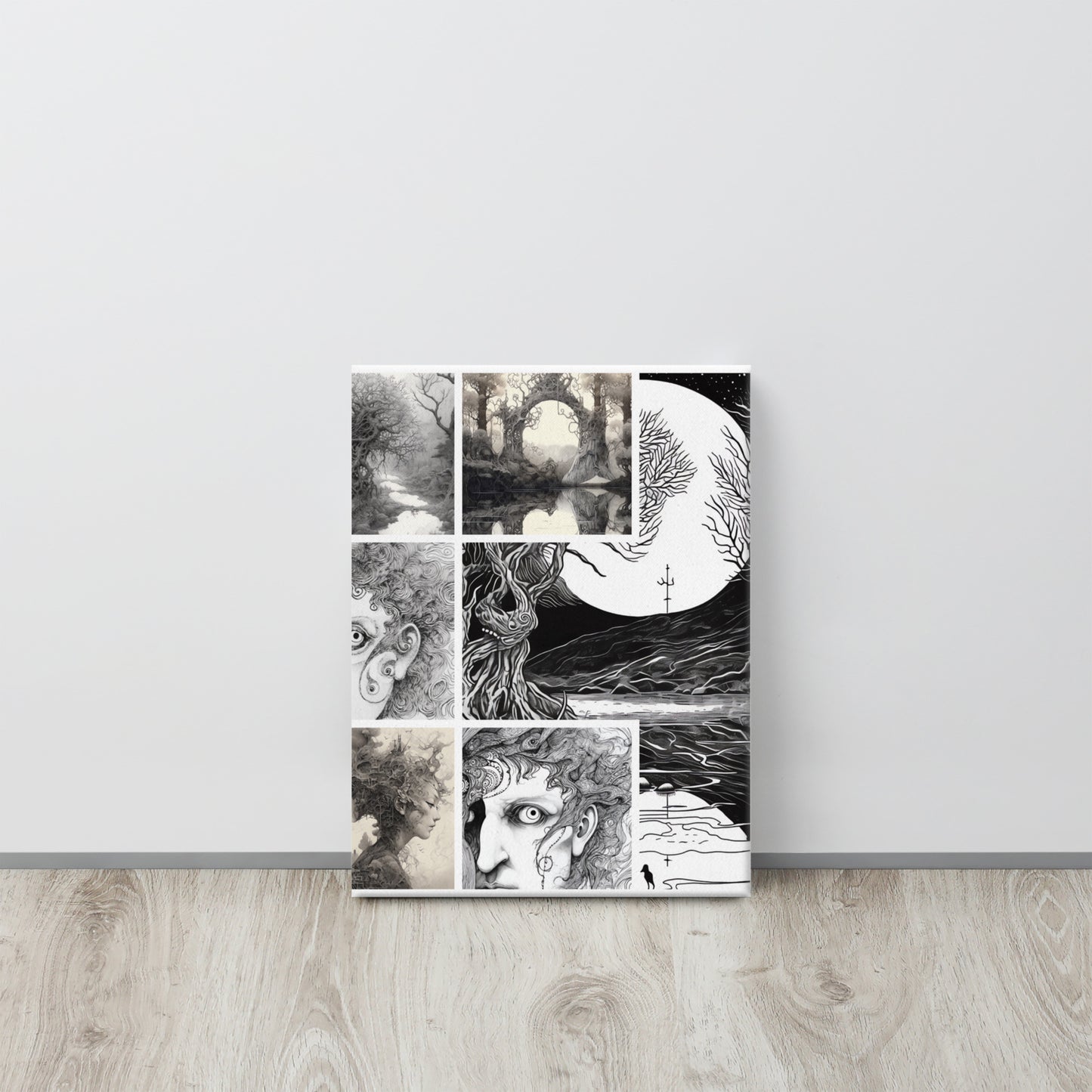 Mystic Collage Canvas Print: A Tribute to Austin Osman Spare