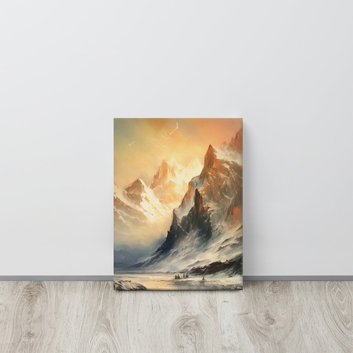 Dawn in Nahanni: A J.M.W. Turner Inspired Watercolor Canvas Print