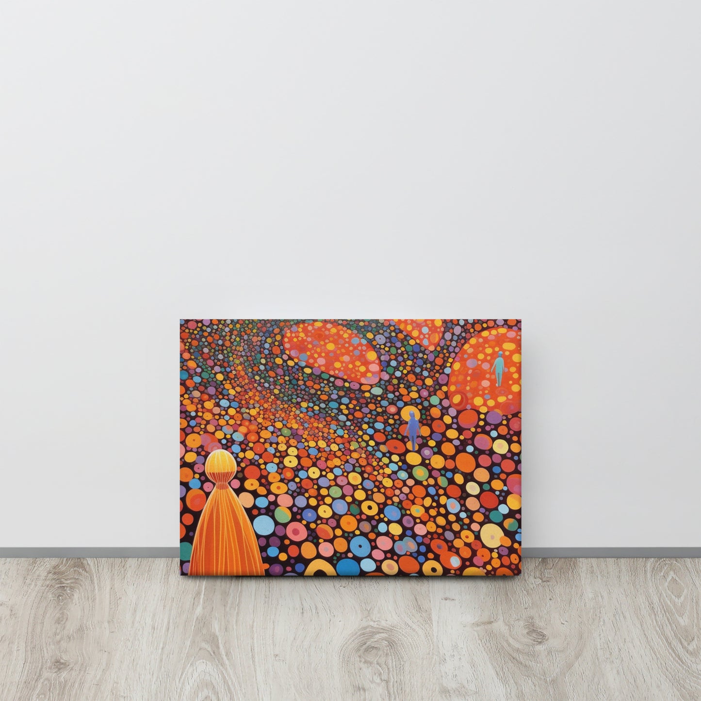 Floral Infinity: Yayoi Kusama Inspired Acrylic Canvas Print - Abstract Floral Art