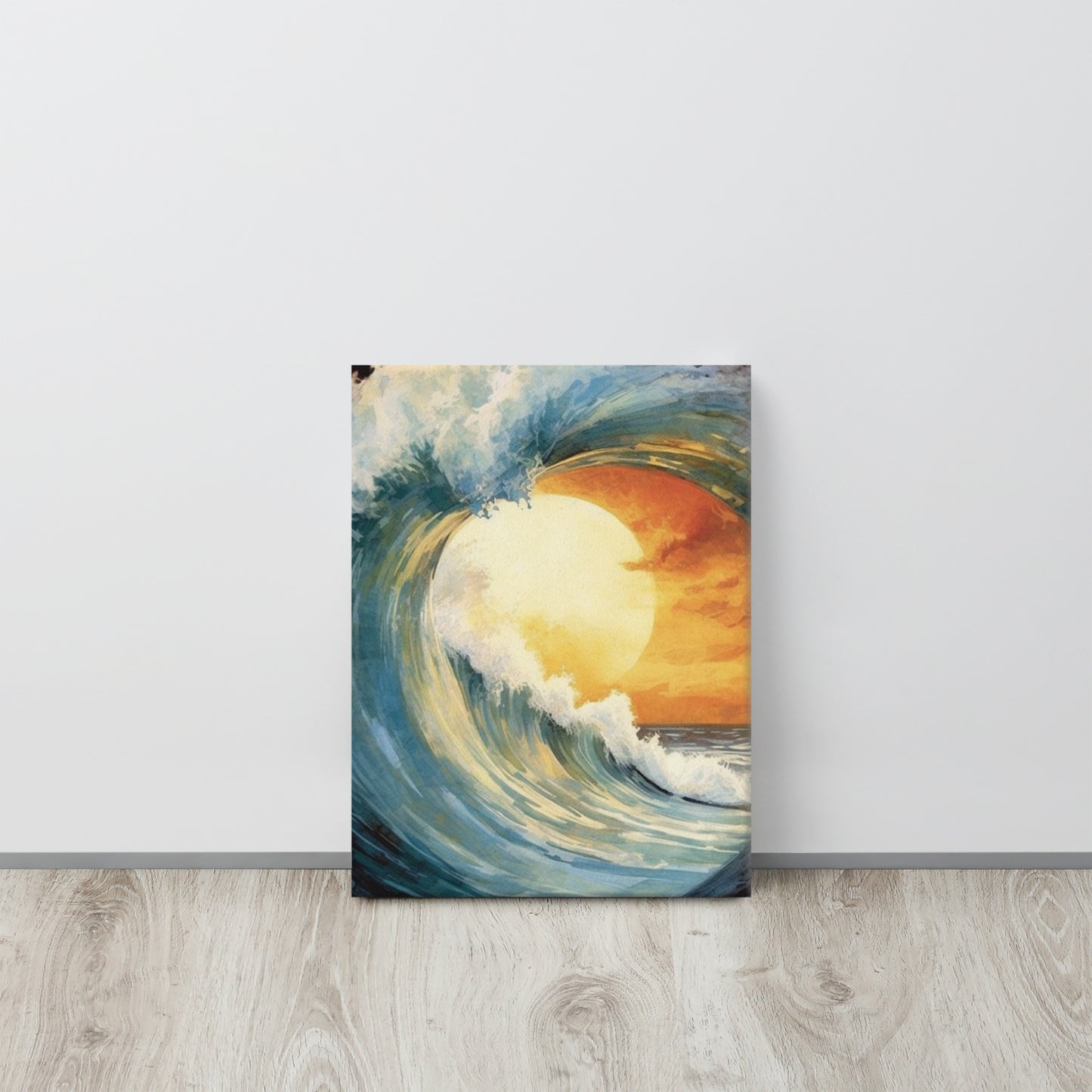 Inside The Barrel: Winslow Homer Inspired Barrel Wave Canvas Print