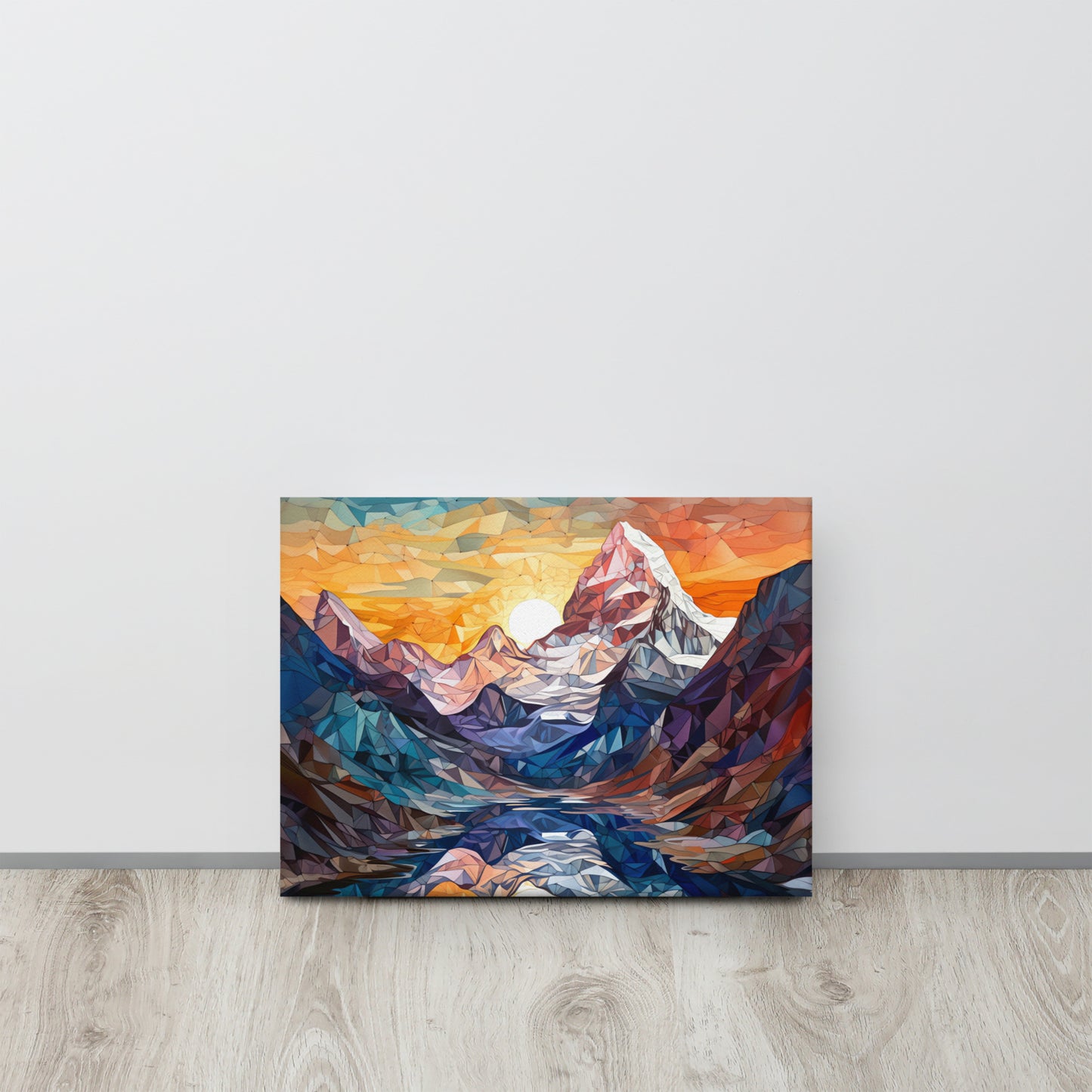 Mystic Annapurna: Escher-Inspired Abstract Canvas Art