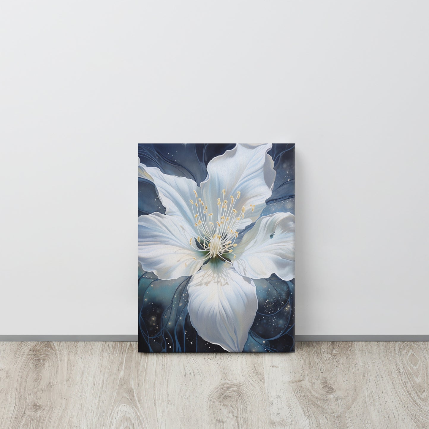 Moonlit Bloom: Georgia O'Keeffe-Inspired Abstract Canvas Print – Perfect Touch for Ethereal and Modern Interiors