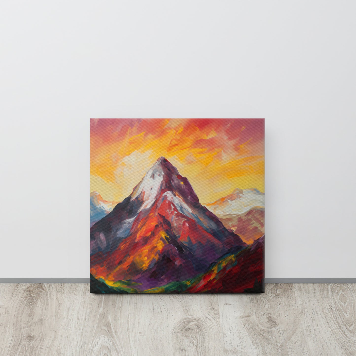 "Mystic Himalayas": An Expressionist Journey - Edvard Munch Inspired Canvas Print