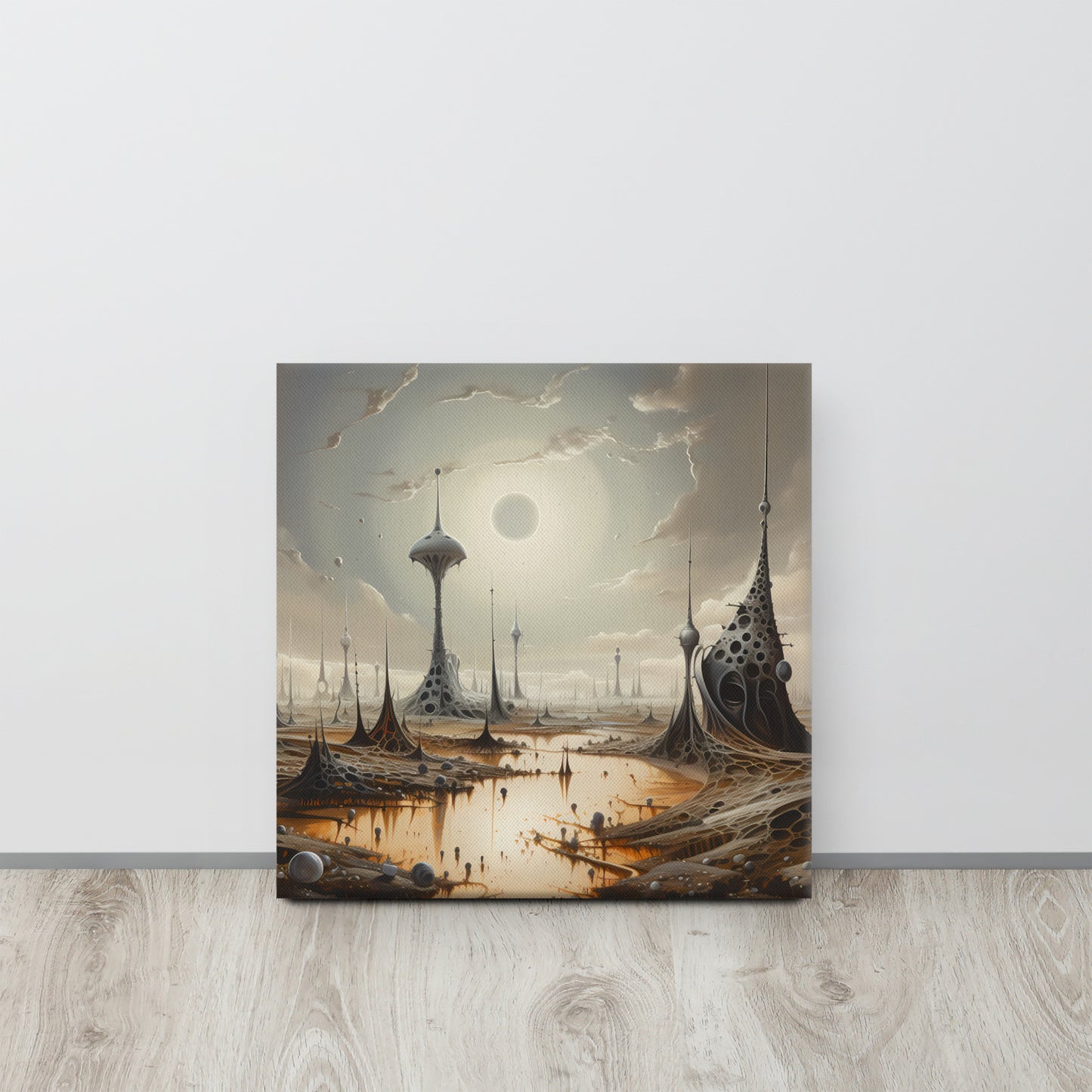 "Magnetic Dreams" - Salvador Dalí Inspired Surreal Canvas Art Print