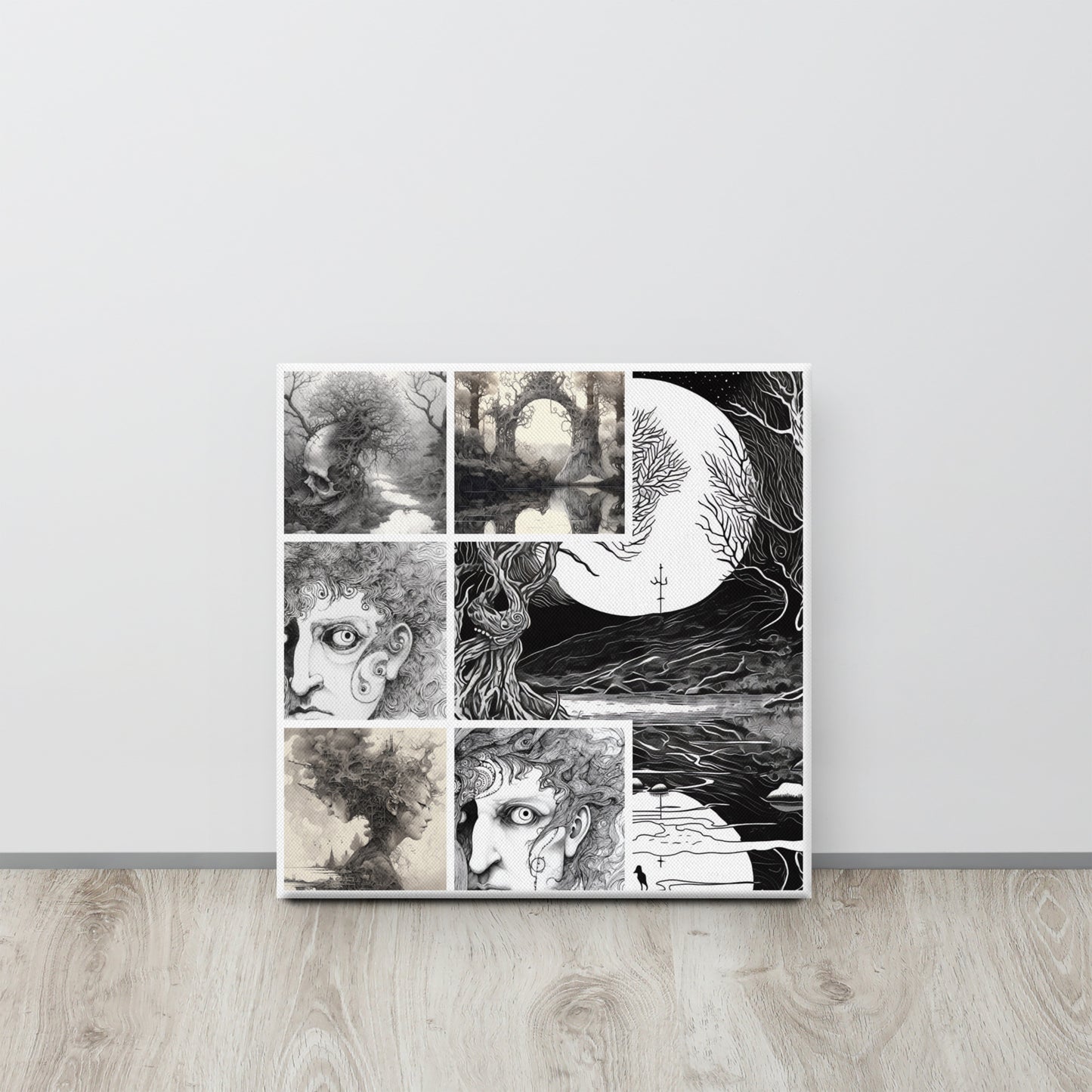 Mystic Collage Canvas Print: A Tribute to Austin Osman Spare