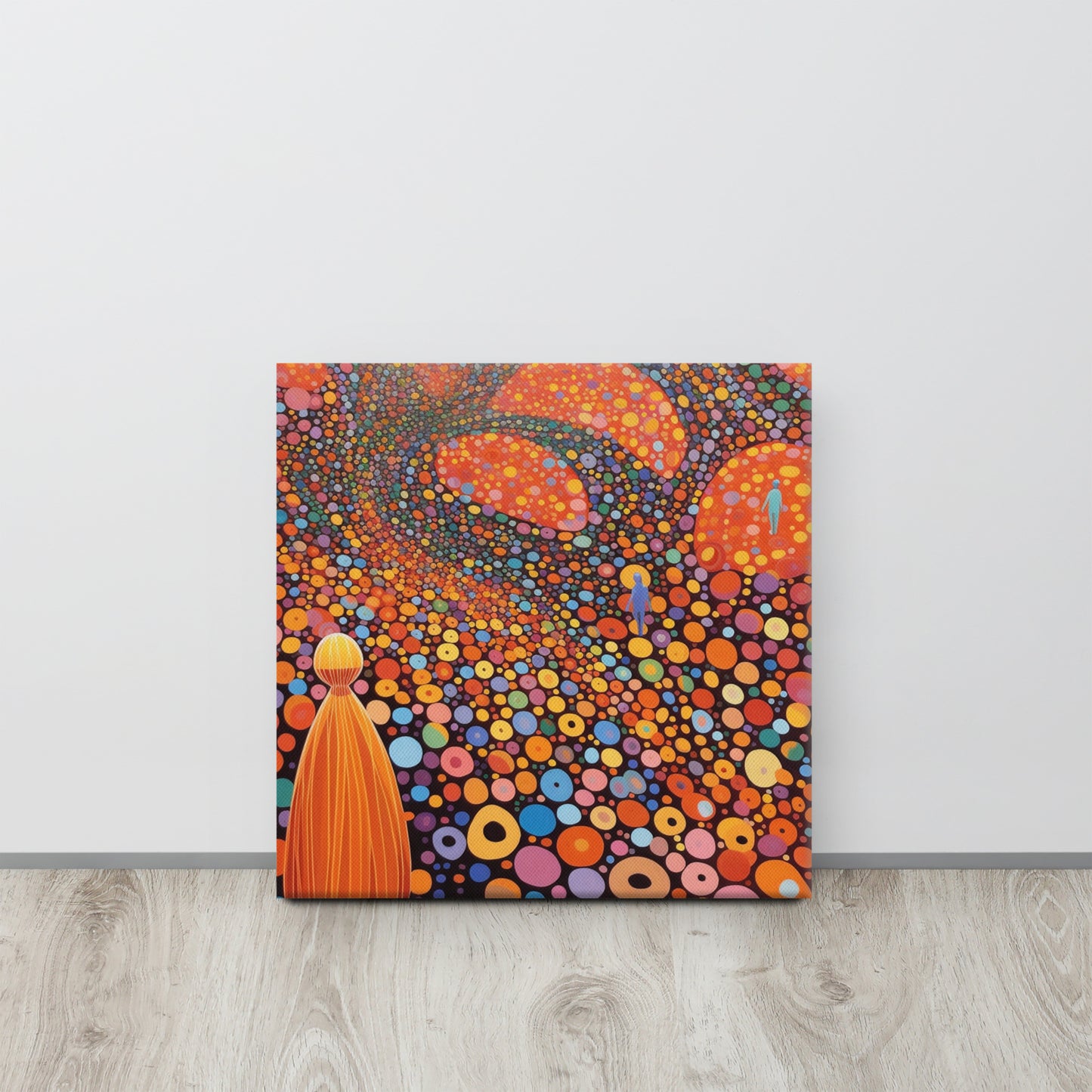 Floral Infinity: Yayoi Kusama Inspired Acrylic Canvas Print - Abstract Floral Art