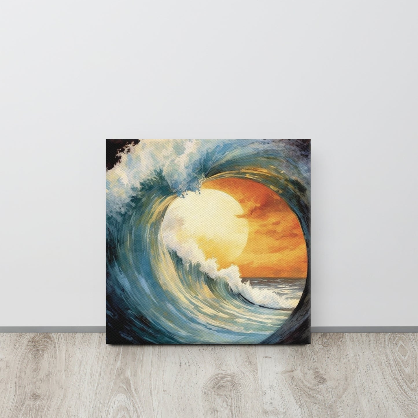 Inside The Barrel: Winslow Homer Inspired Barrel Wave Canvas Print