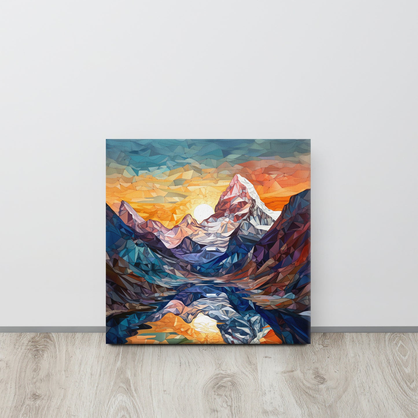 Mystic Annapurna: Escher-Inspired Abstract Canvas Art