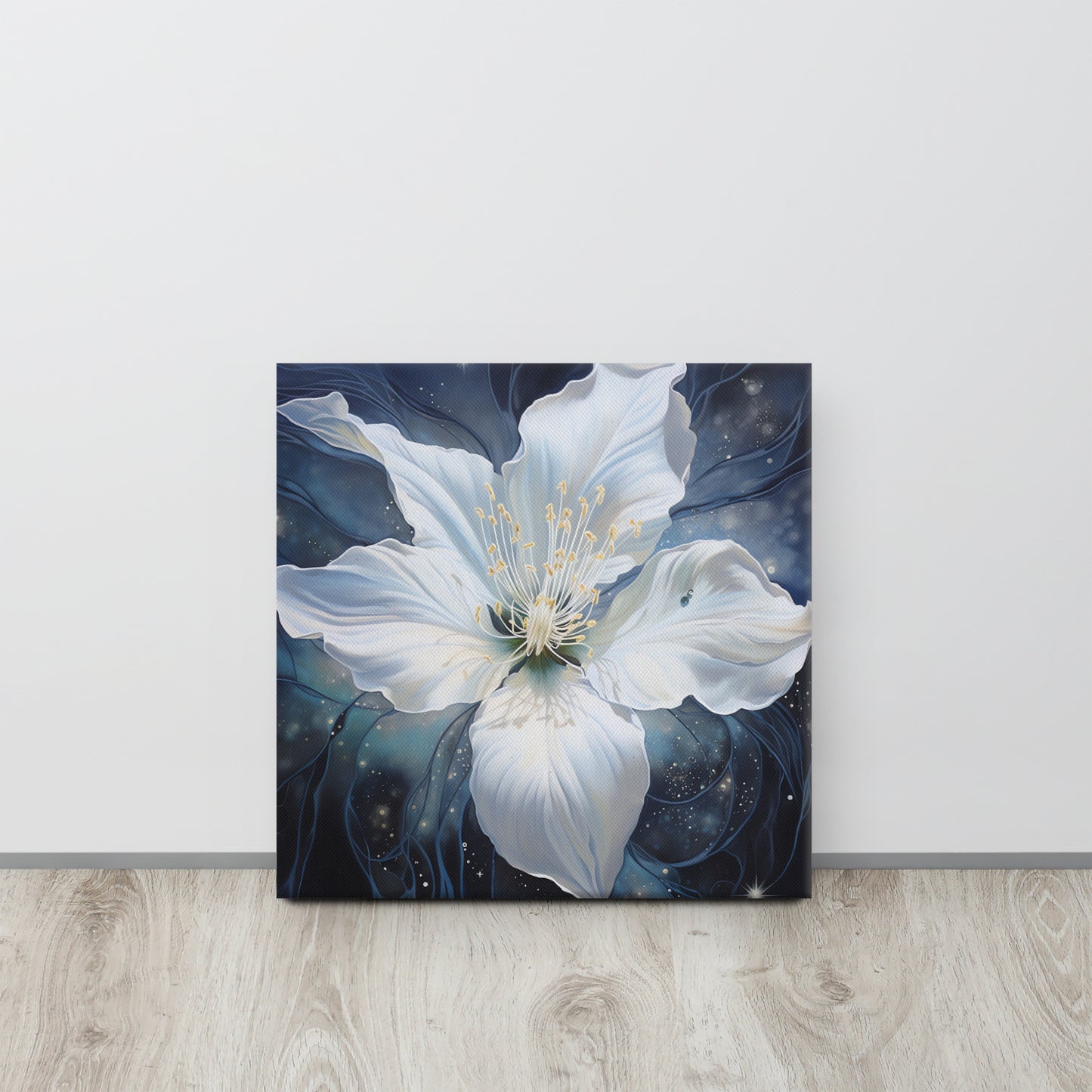 Moonlit Bloom: Georgia O'Keeffe-Inspired Abstract Canvas Print – Perfect Touch for Ethereal and Modern Interiors