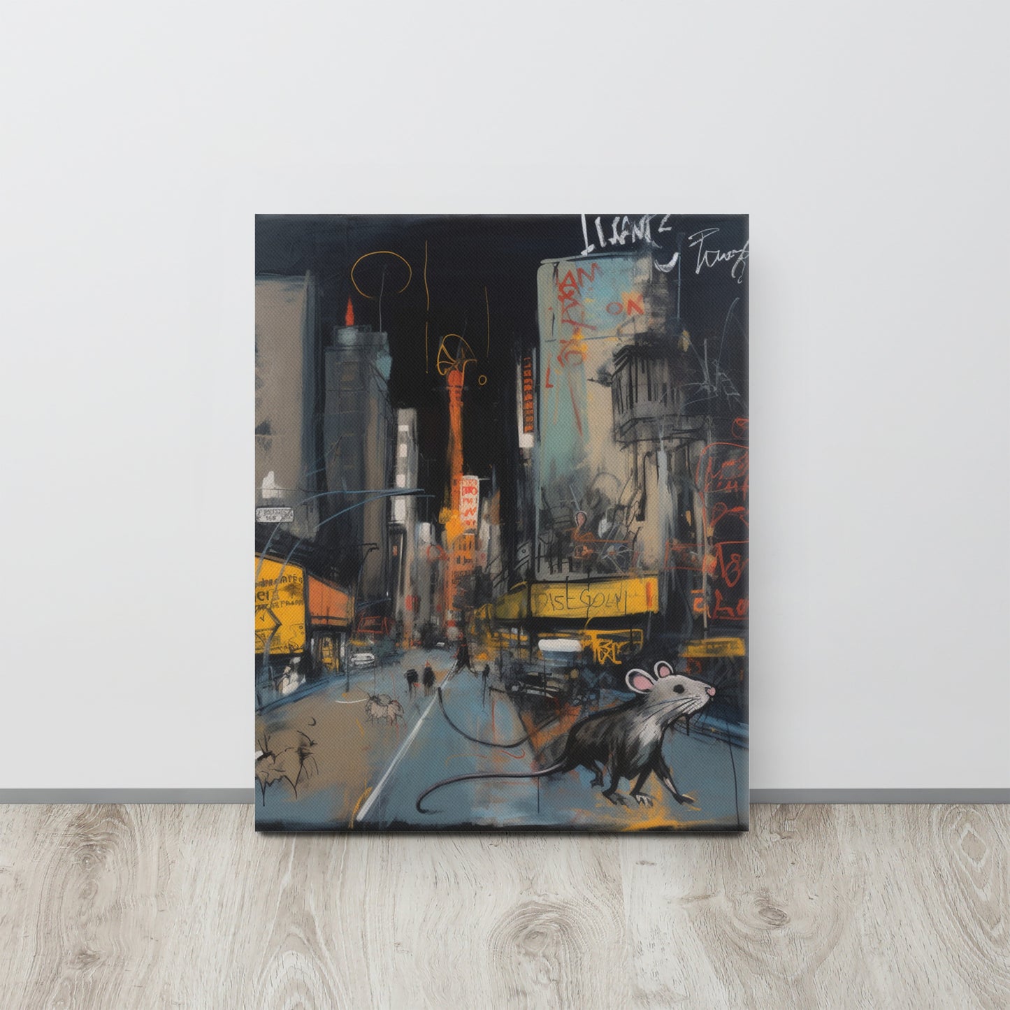 "Silent Echoes" - AI Generated Art Print Inspired by Basquiat's Unique Style