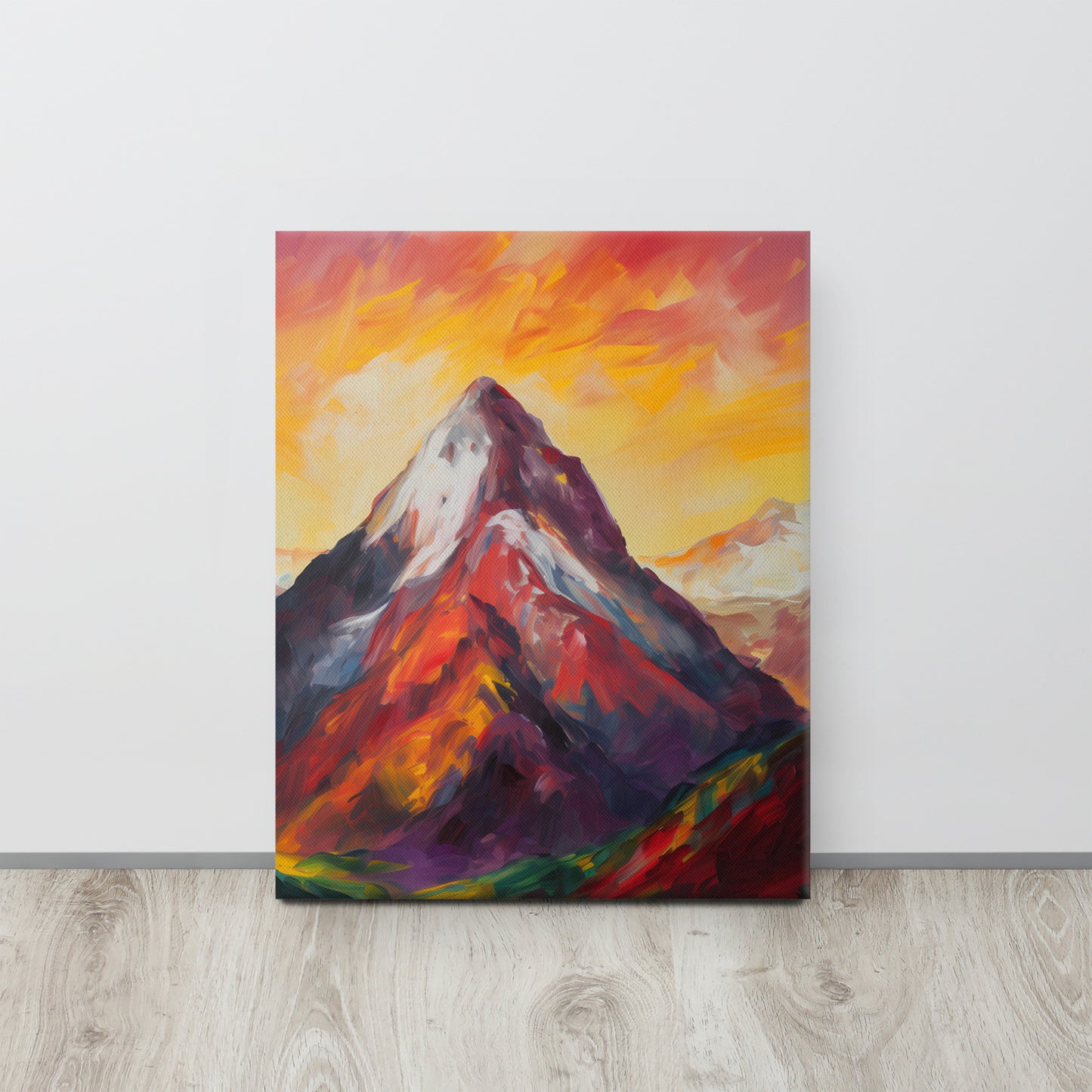 "Mystic Himalayas": An Expressionist Journey - Edvard Munch Inspired Canvas Print