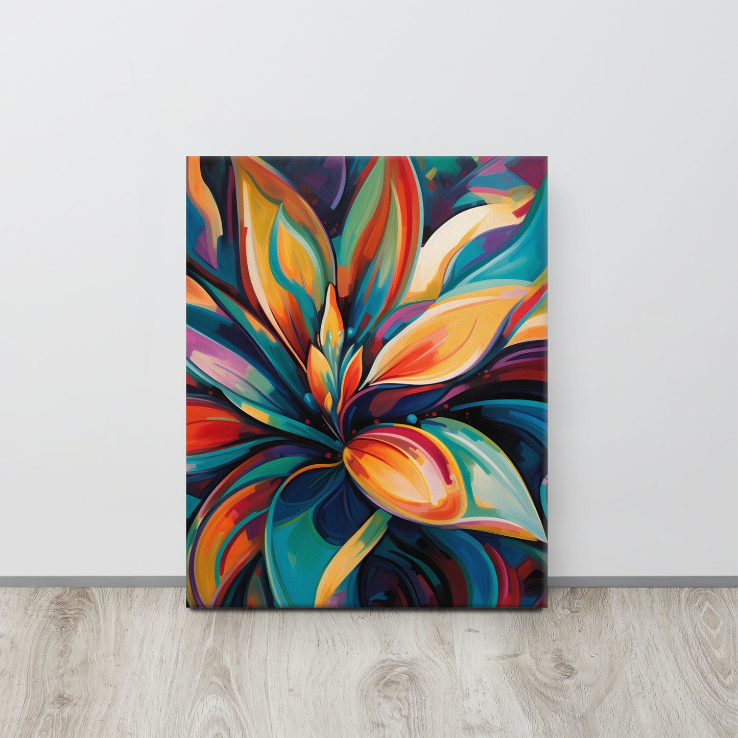 "Exotic Elegance": Georgia O'Keeffe Inspired AI Canvas Art