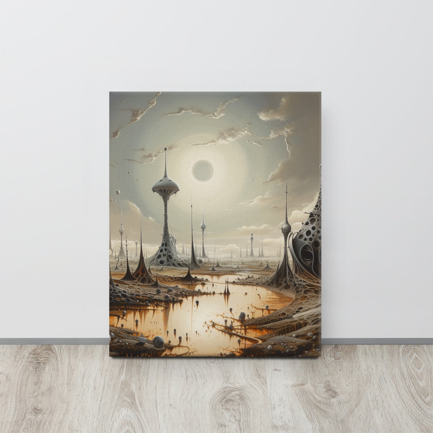 "Magnetic Dreams" - Salvador Dalí Inspired Surreal Canvas Art Print