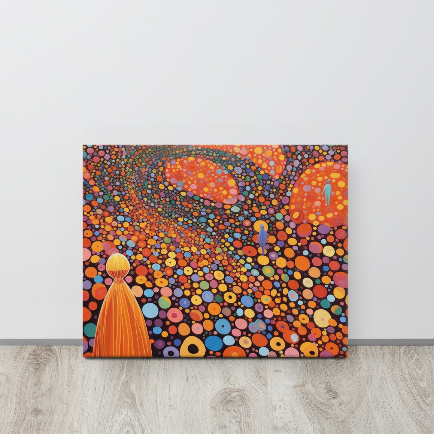 Floral Infinity: Yayoi Kusama Inspired Acrylic Canvas Print - Abstract Floral Art