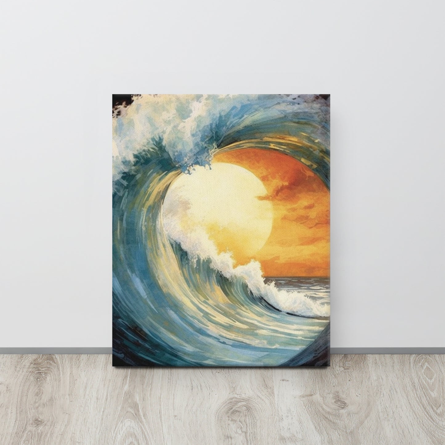 Inside The Barrel: Winslow Homer Inspired Barrel Wave Canvas Print