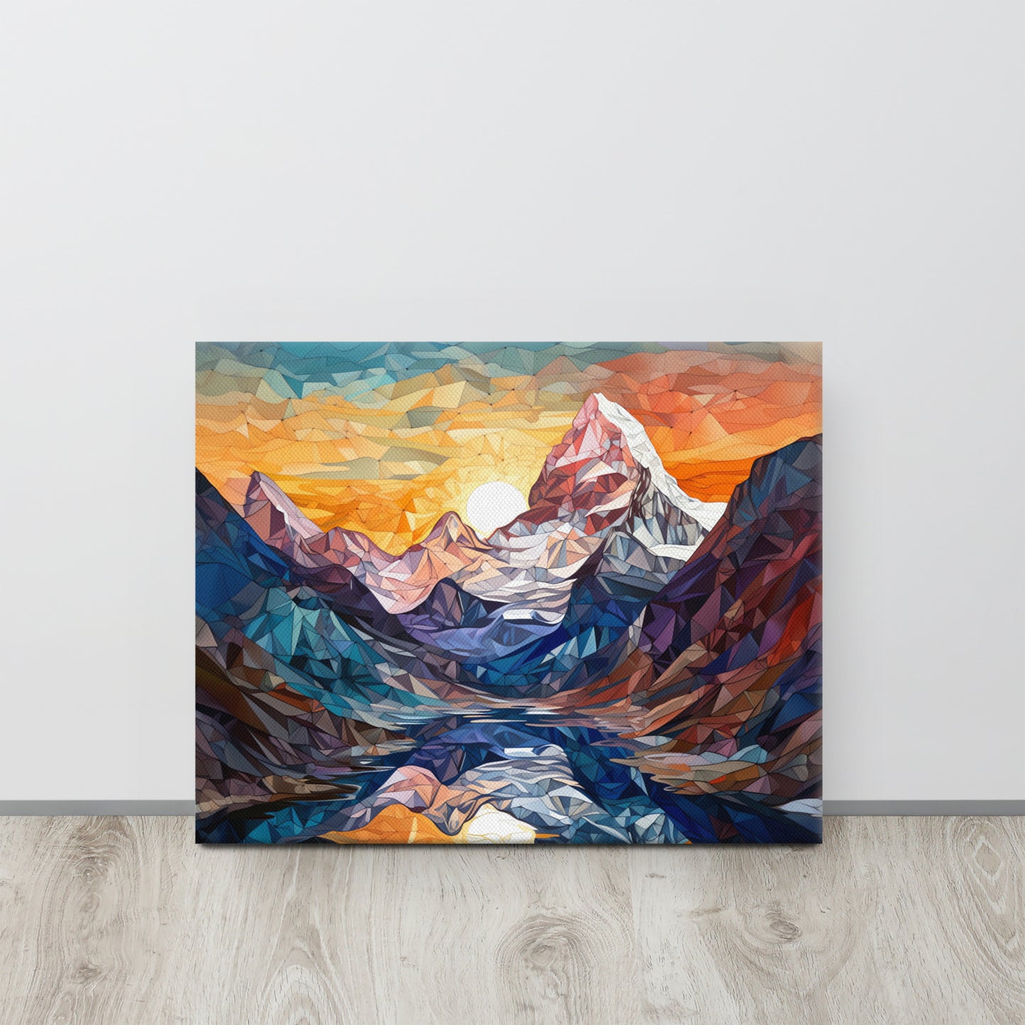 Mystic Annapurna: Escher-Inspired Abstract Canvas Art